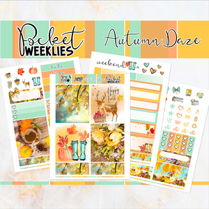 Autumn Daze - POCKET Mini Weekly Kit Planner stickers