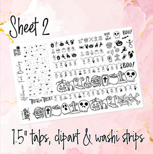 Foil - Halloween Overlay stickers set   (F-200-2)