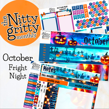 Load image into Gallery viewer, October Fright Night Halloween - The Nitty Gritty Monthly - Erin Condren Vertical Horizontal