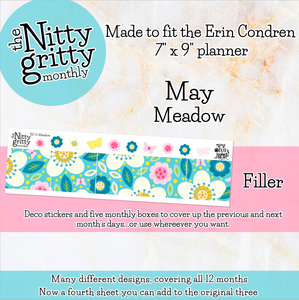 May Meadow - The Nitty Gritty Monthly - Erin Condren Vertical Horizontal