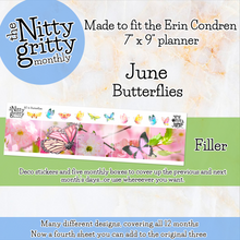 Load image into Gallery viewer, June Butterflies - The Nitty Gritty Monthly - Erin Condren Vertical Horizontal