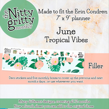 Load image into Gallery viewer, June Tropical Vibes - The Nitty Gritty Monthly - Erin Condren Vertical Horizontal