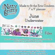 Load image into Gallery viewer, June Underwater - The Nitty Gritty Monthly - Erin Condren Vertical Horizontal