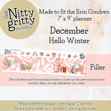 Load image into Gallery viewer, December Hello Winter - The Nitty Gritty Monthly - Erin Condren Vertical Horizontal