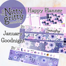 Load image into Gallery viewer, January Goodnight - The Nitty Gritty Monthly - Happy Planner Classic