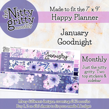 Load image into Gallery viewer, January Goodnight - The Nitty Gritty Monthly - Happy Planner Classic