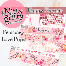 Load image into Gallery viewer, February Love Pups - The Nitty Gritty Monthly - Happy Planner Classic *SALE