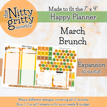 Load image into Gallery viewer, March Brunch - The Nitty Gritty Monthly - Happy Planner Classic