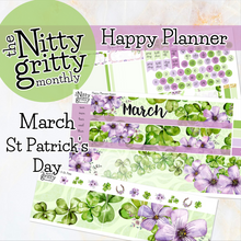 Load image into Gallery viewer, March St Patrick&#39;s Day - The Nitty Gritty Monthly - Happy Planner Classic