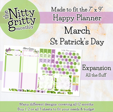 Load image into Gallery viewer, March St Patrick&#39;s Day - The Nitty Gritty Monthly - Happy Planner Classic