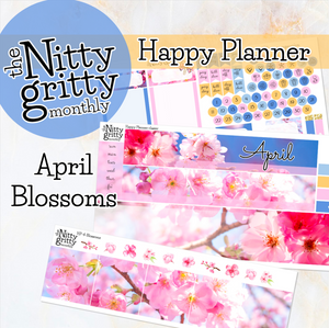 April Blossoms - The Nitty Gritty Monthly - Happy Planner Classic