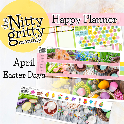 April Easter Days - The Nitty Gritty Monthly - Happy Planner Classic