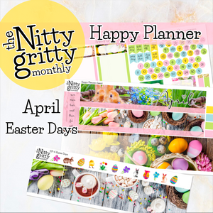 April Easter Days - The Nitty Gritty Monthly - Happy Planner Classic