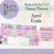 Load image into Gallery viewer, April Koala - The Nitty Gritty Monthly - Happy Planner Classic