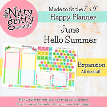 Load image into Gallery viewer, June Hello Summer - The Nitty Gritty Monthly - Happy Planner Classic