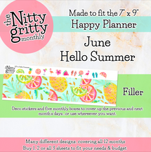 Load image into Gallery viewer, June Hello Summer - The Nitty Gritty Monthly - Happy Planner Classic