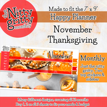 Load image into Gallery viewer, November Thanksgiving - The Nitty Gritty Monthly - Happy Planner Classic