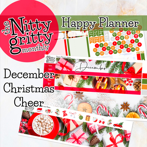 December Christmas Cheer - The Nitty Gritty Monthly - Happy Planner Classic