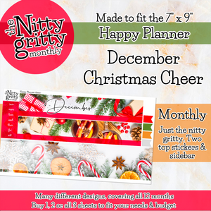 December Christmas Cheer - The Nitty Gritty Monthly - Happy Planner Classic
