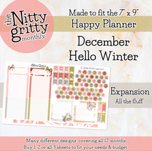 Load image into Gallery viewer, December Hello Winter - The Nitty Gritty Monthly - Happy Planner Classic