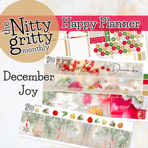 December Joy - The Nitty Gritty Monthly - Happy Planner Classic