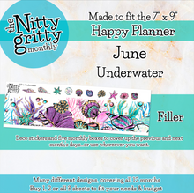 Load image into Gallery viewer, June Underwater - The Nitty Gritty Monthly - Happy Planner Classic