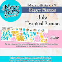Load image into Gallery viewer, July Tropical Escape - The Nitty Gritty Monthly - Happy Planner Classic