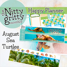 Load image into Gallery viewer, August Sea Turtles - The Nitty Gritty Monthly - Happy Planner Classic