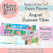 Load image into Gallery viewer, August Summer Vibes - The Nitty Gritty Monthly - Happy Planner Classic