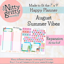 Load image into Gallery viewer, August Summer Vibes - The Nitty Gritty Monthly - Happy Planner Classic