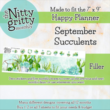 Load image into Gallery viewer, September Succulents - The Nitty Gritty Monthly - Happy Planner Classic