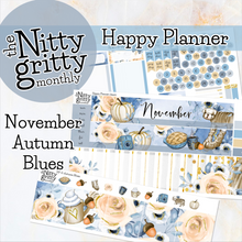Load image into Gallery viewer, November Autumn Blues - The Nitty Gritty Monthly - Happy Planner Classic