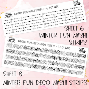 Foil Theme Collection • WINTER FUN • Washi, Swags, Tabs, Deco (F-213)