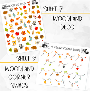 WOODLAND • Sticker Theme Collection • Washi, Swags, Tabs, Deco (T-202)