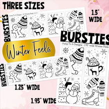 Load image into Gallery viewer, Foil - BURSTIES - Winter/Christmas stickers (F-117+)