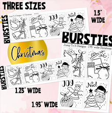 Load image into Gallery viewer, Foil - BURSTIES - Winter/Christmas stickers (F-117+)