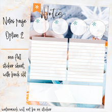 Load image into Gallery viewer, December Winter Bliss Notes monthly sticker - Erin Condren Vertical Horizontal 7&quot;x9&quot;, Happy Planner Classic, Mini &amp; Big