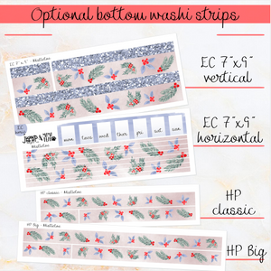 Mistletoe - Washi for weekly kits Erin Condren Vertical Horizontal, Happy Planner Classic, Mini & Big