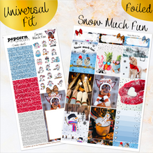 Load image into Gallery viewer, Snow Much Fun - FOIL weekly kit Erin Condren Vertical Horizontal, Happy Planner Classic, Mini &amp; Big &amp; Hobonichi Cousin