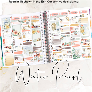 Winter Pearl - FOIL weekly kit Erin Condren Vertical Horizontal, Happy Planner Classic, Mini & Big & Hobonichi Cousin