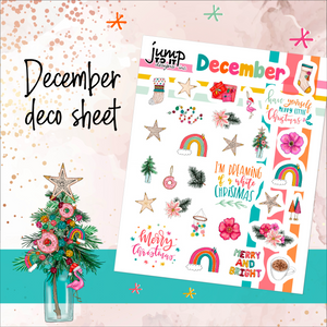 Monthly Deco half sheets - planner stickers December January February        (S-109-16/18)