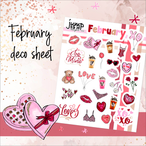 Monthly Deco half sheets - planner stickers December January February        (S-109-16/18)