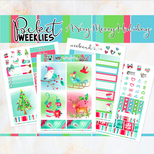 Very Merry Holiday - POCKET Mini Weekly Kit Planner stickers