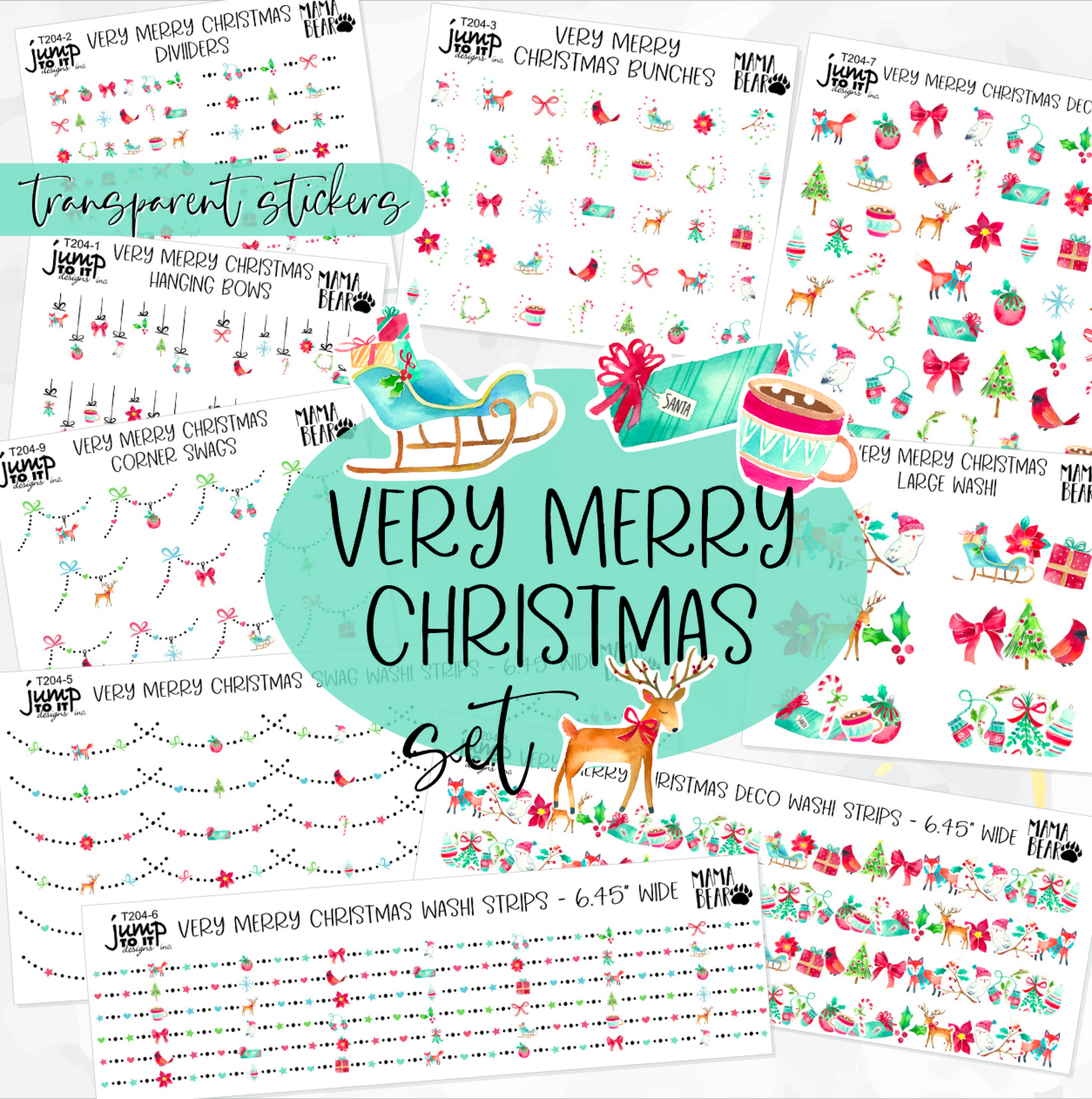 Very Merry Christmas Stickers