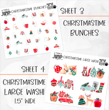 Load image into Gallery viewer, CHRISTMASTIME • Sticker Theme Collection • Washi, Swags, Tabs, Deco (T-206)