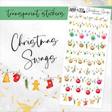 Load image into Gallery viewer, Holiday Christmas Ornament Swags sheet - planner stickers          (T-250-2)