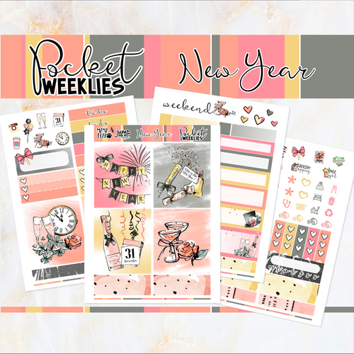New Year '23 - POCKET Mini Weekly Kit Planner stickers