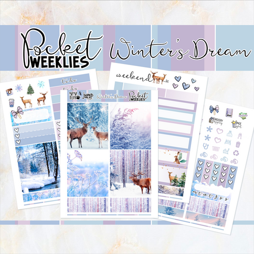 Winter’s Dream - POCKET Mini Weekly Kit Planner stickers