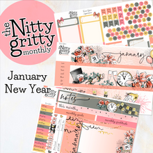 Load image into Gallery viewer, January New Year ’23 - The Nitty Gritty Monthly - Erin Condren Vertical Horizontal