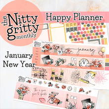 Load image into Gallery viewer, January New Year ’23 - The Nitty Gritty Monthly - Happy Planner Classic